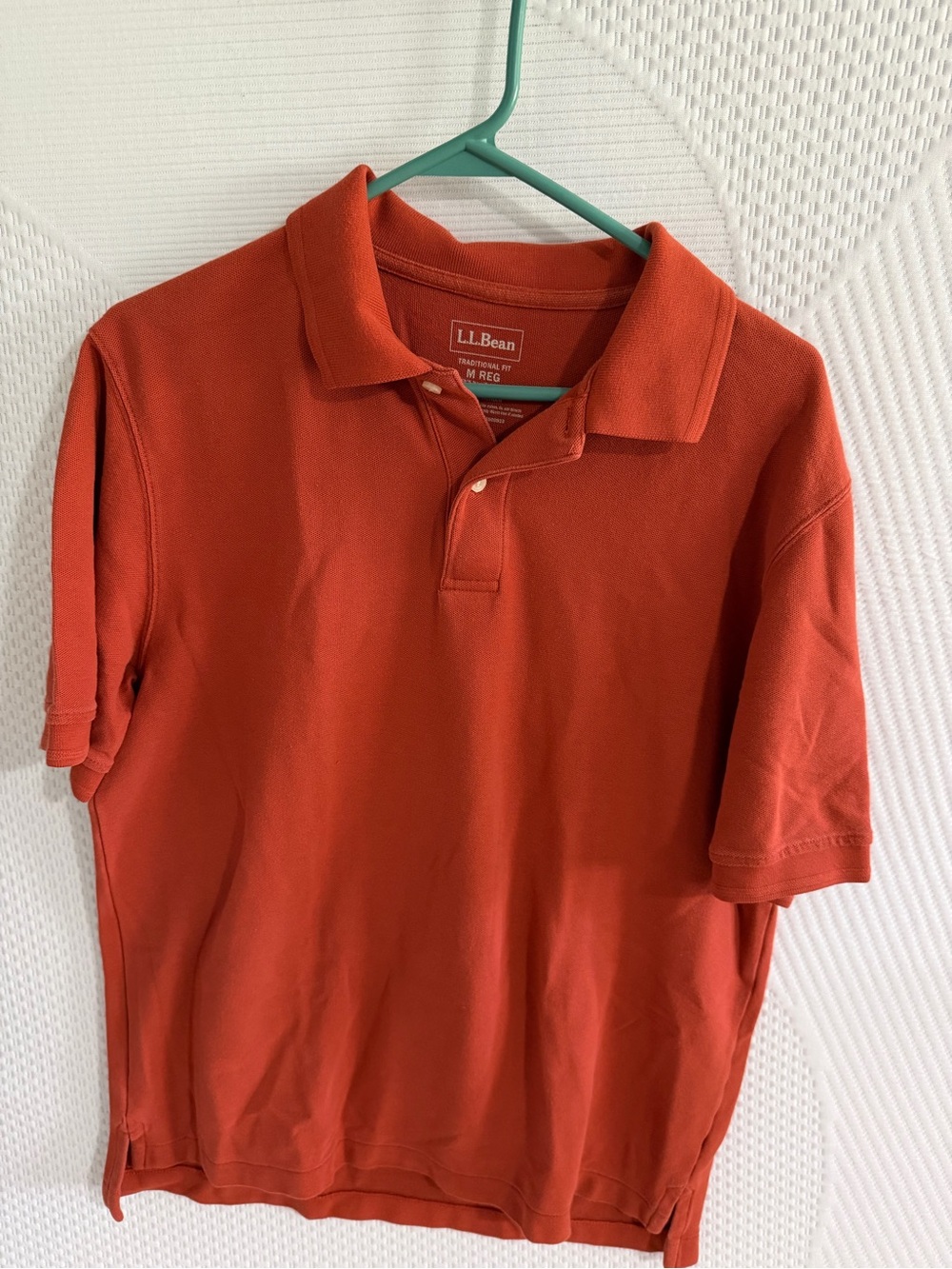 L.L. Bean Men's Burnt Orange Cotton Polo Shirt